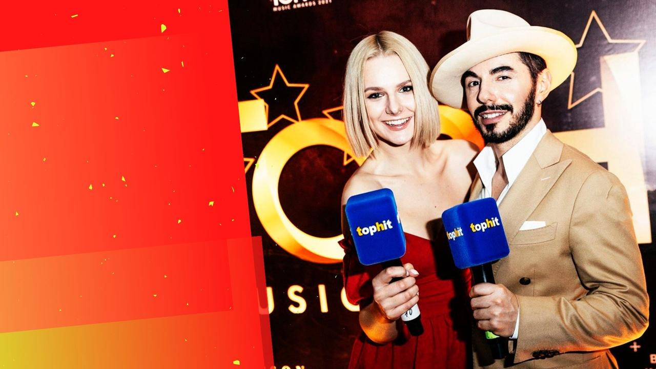 Анжелика Пушнова и Тимур Родригез, ведущие церемонии Top Hit Music Awards